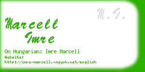 marcell imre business card